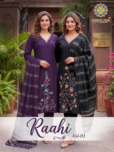 Passion tree raahi vol-3 daily wear silk kurtis wholesale